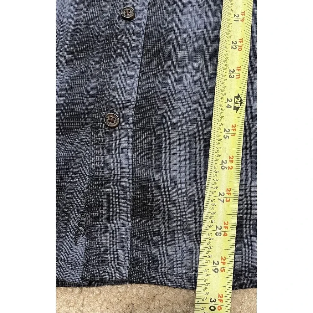 Travis Mathew Button Down Shirt Men Lg Grey Black Plaid Long Sleeve Golf Preppy - Picture 4 of 7